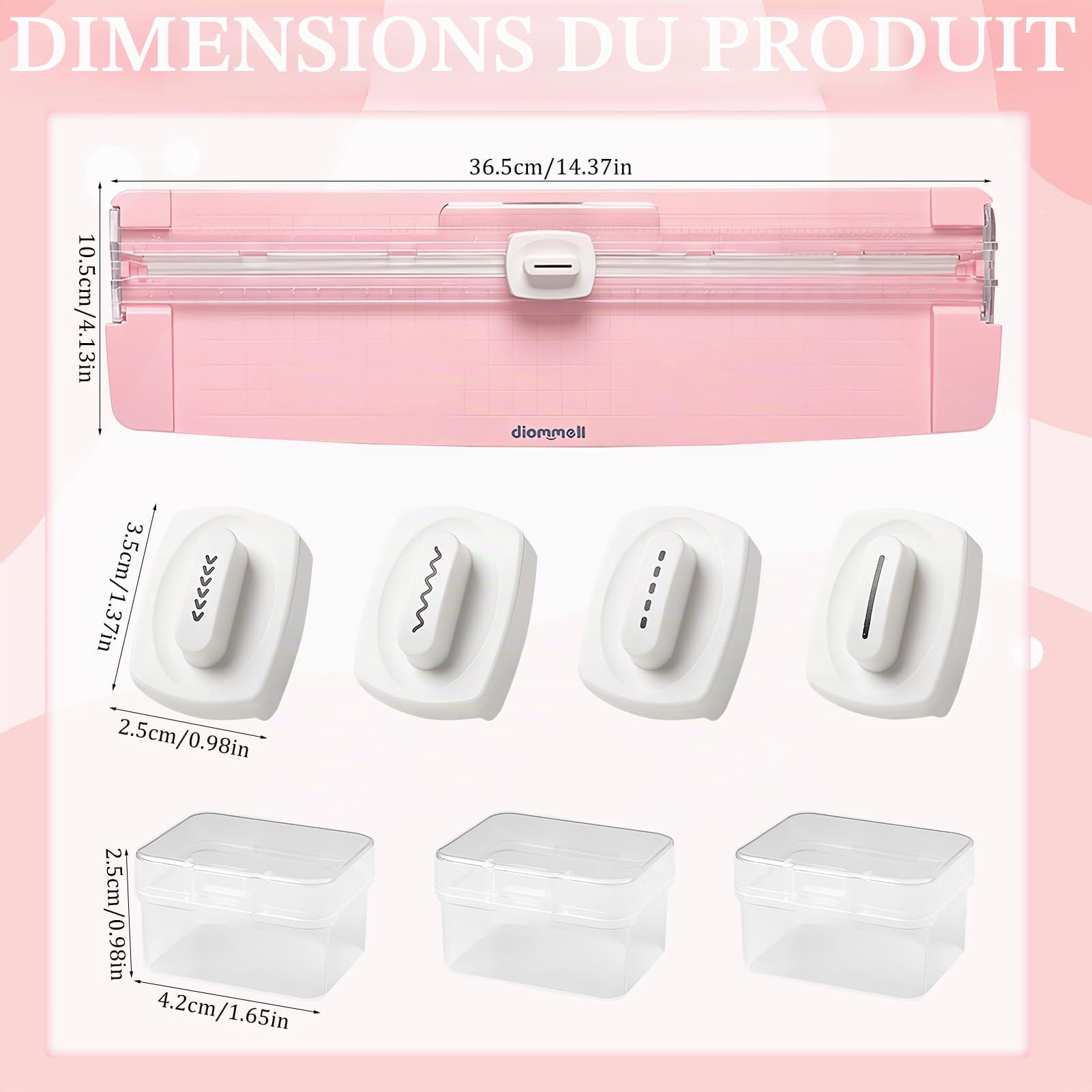 Lot de 1 cutters Massicot,Coupe Papier 4 En 1,Massicot Scrapbooking,Avec Protection de SéCurité Pour Couper des Courbes Droites en PointilléS Et des Lignes de Plis pour Papier,Photo,Carte