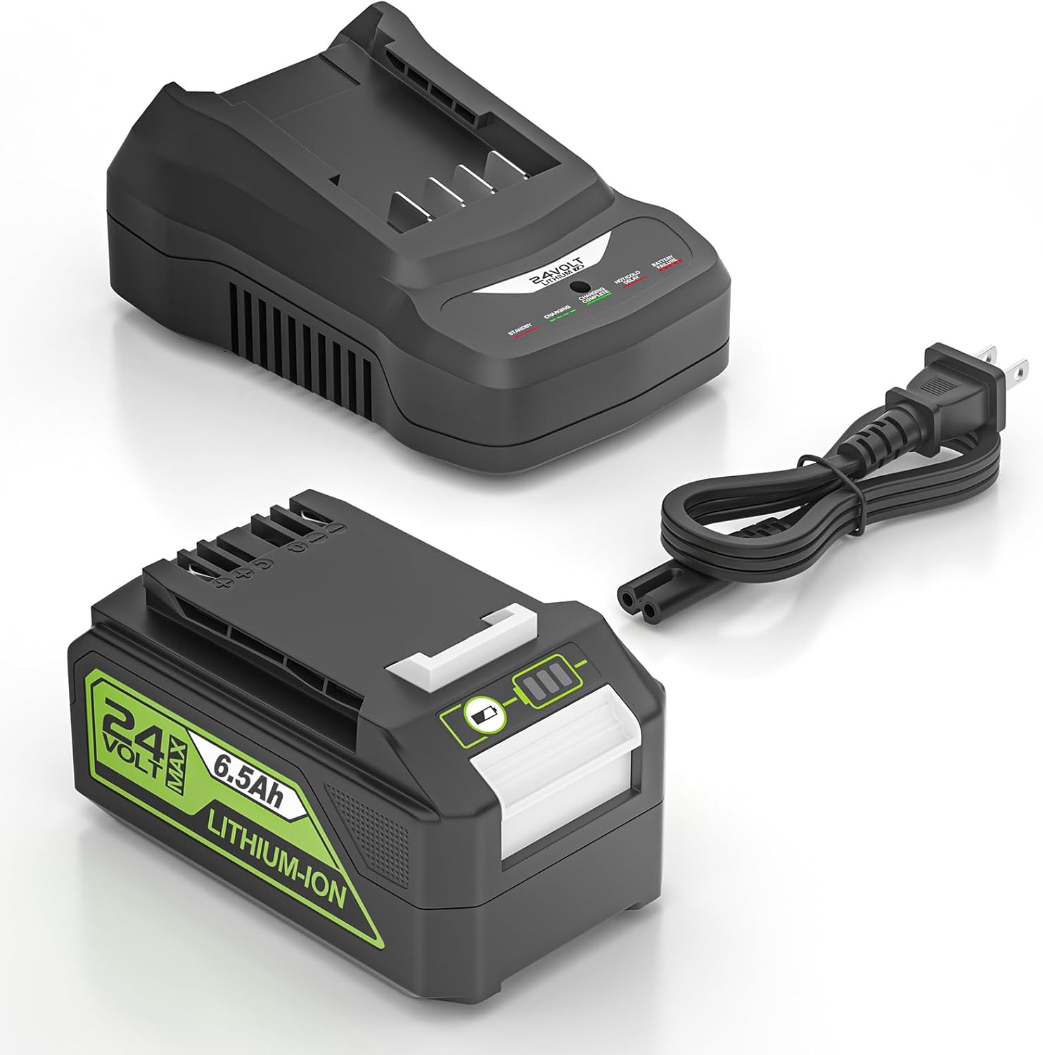 24V 6.5Ah Battery and Fast Charger Compatible with Bissell 24V Vacuum Battery 4054, Compatible with Bissell XR Pet 3789U 3789X Vacuum Batteries Charger
