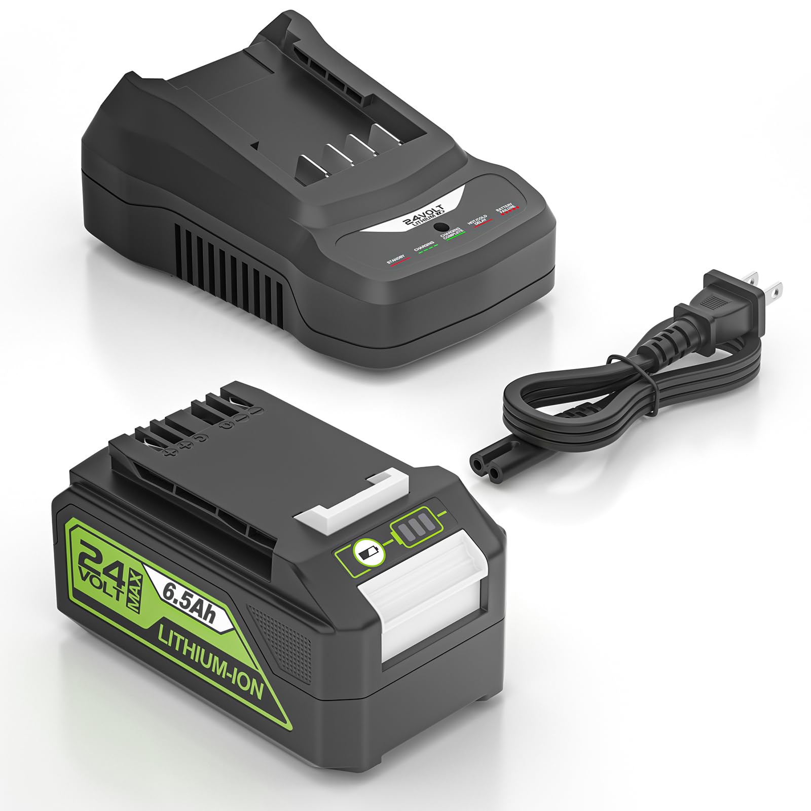 Amazon.com: ActZone 24V 6.5Ah Battery and Fast Charger Compatible