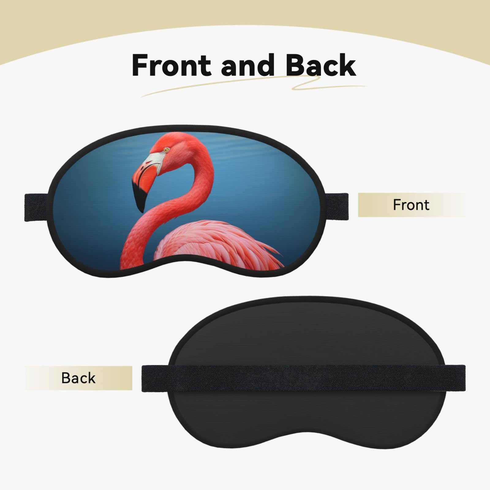 Sleep Mask for Side Sleeper Silk Sleeping Eye Masks with Elastic Strap Super Soft Eye Sleep Shade Cover Animal Flamingo Blackout Night Blindfold for Women Men Travel