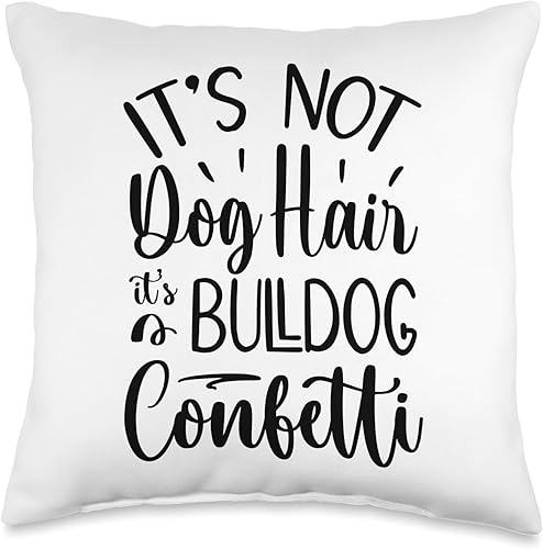 Miniatura 1 de Ripper19 Stuff Confetti, divertido cojín de bulldog inglés, 16 x 16, multicolor