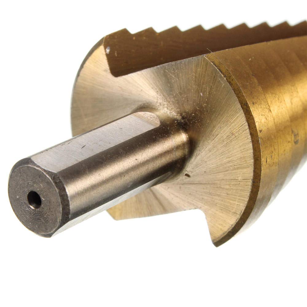 Broca escalonada ranurada en espiral, Broca escalonada Pagoda con vástago triangular HSS de 4 12/4 20/4 32(32mm)