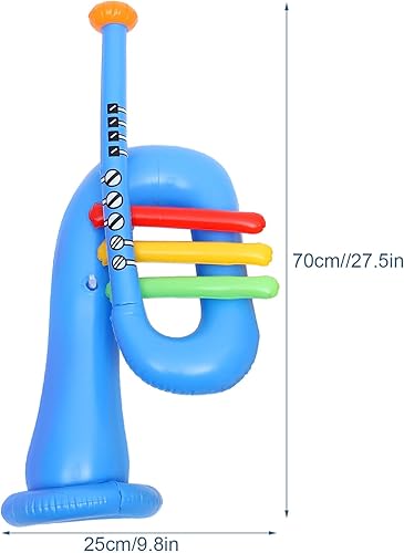 Miniatura 2 de TOYANDONA Instrumento musical inflable, 6 piezas, instrumento inflable para banjo, trompeta, cuerno, premios de carnaval, decoraciones de fiesta de
