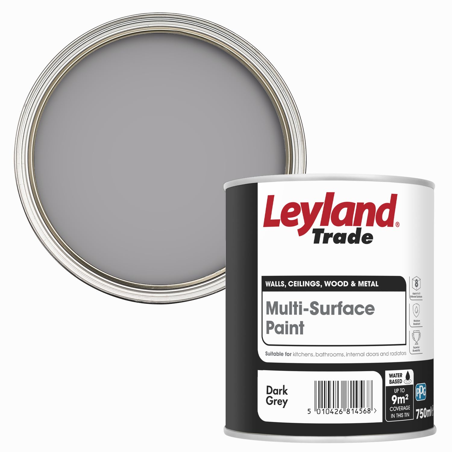 Leyland Trade - Multisurface - Dark Grey - 2.5L, 2.5 l (Pack of 1)