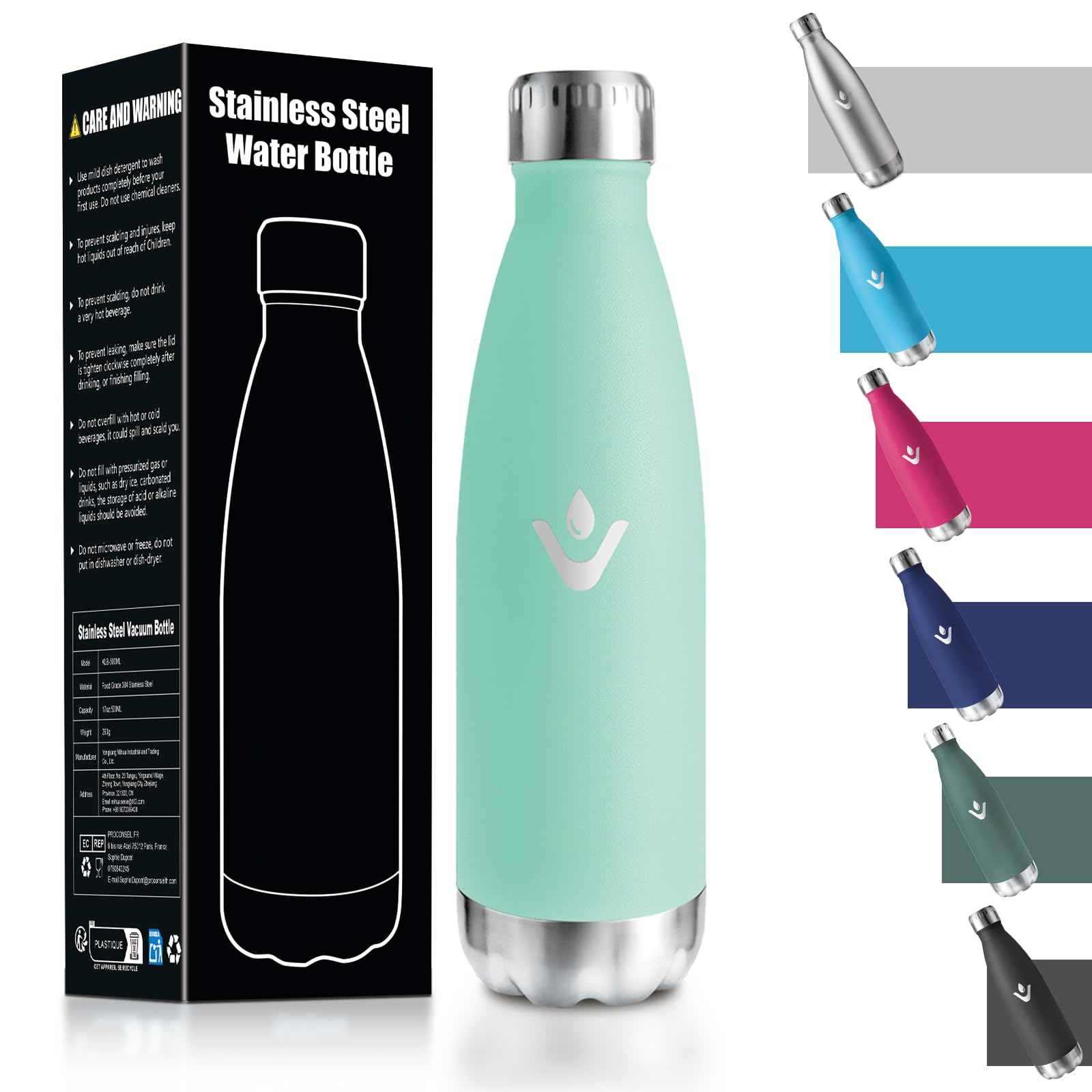 Acciaio Inossidabile Bambini Borraccia Termica Bambini 420ml - Acciaio Inox, Doppia Parete, Cannuccia, Senza BPA Pod Air Up