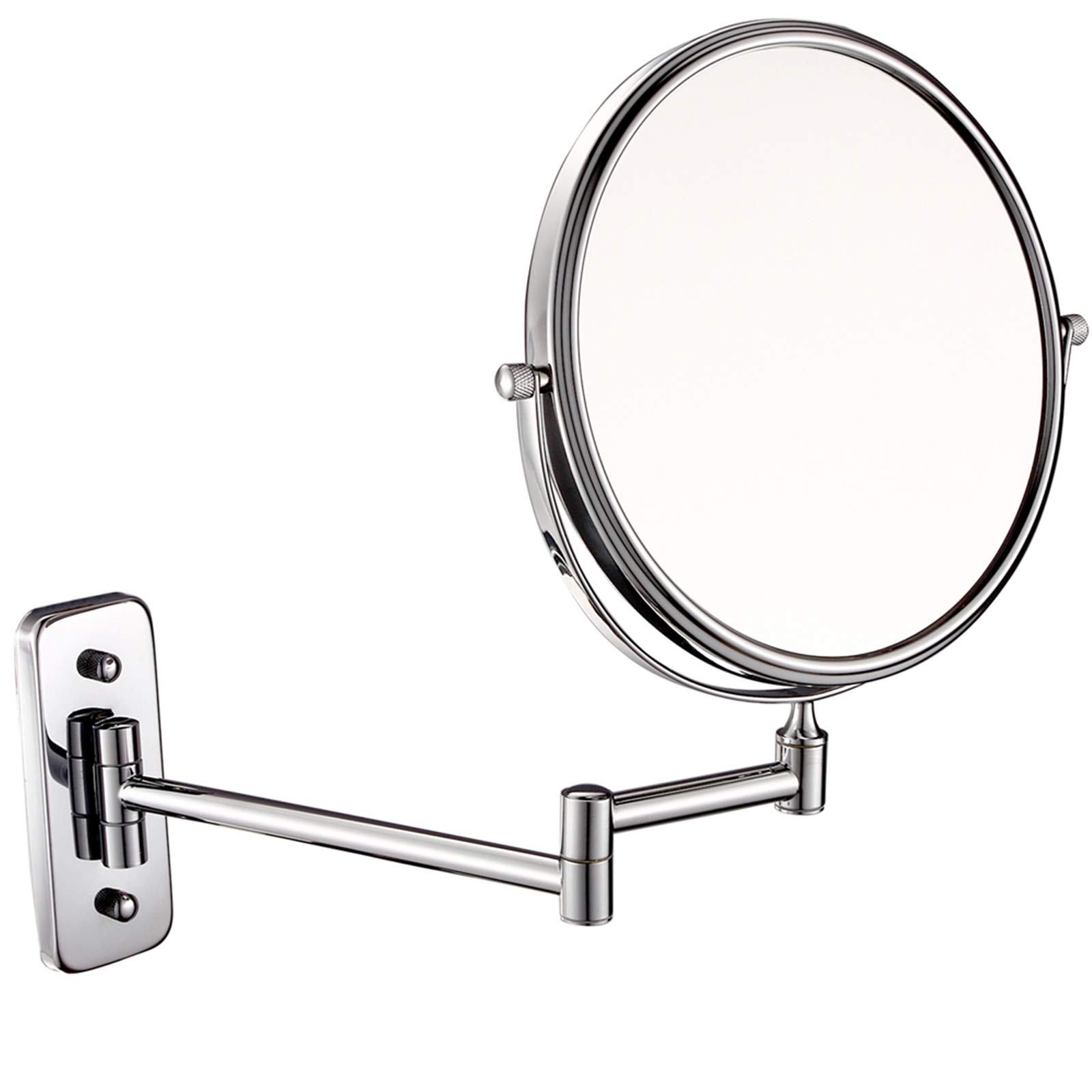 Miroir grossissant en laiton chromé 8" haut de gamme pour une salle de bain chic