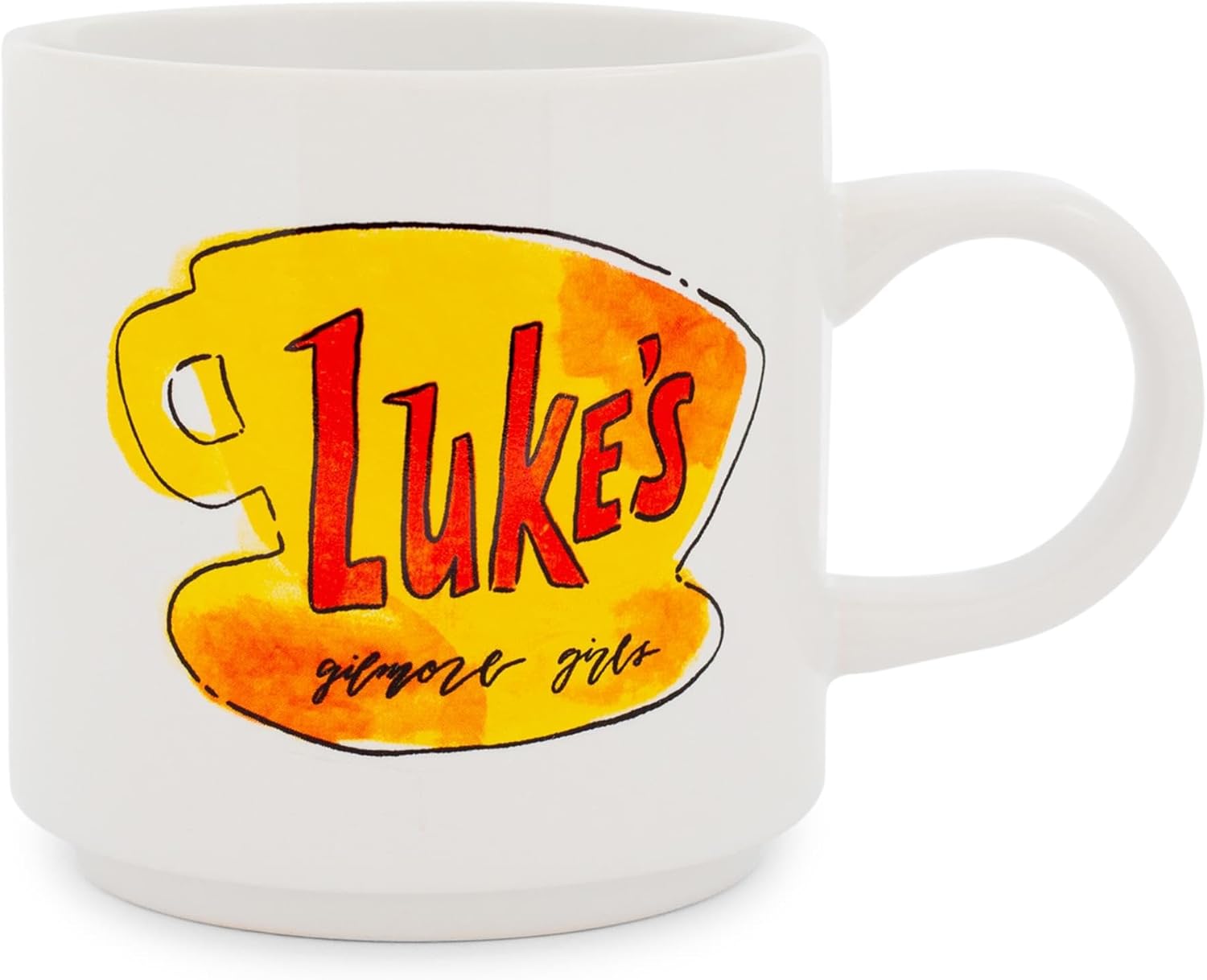 Silver Buffalo Gilmore Girls Luke's Diner Single Stackable Ceramic Mug | Coffee Cup For Espresso, Tea, Cocoa | Holds 13 Ounces
