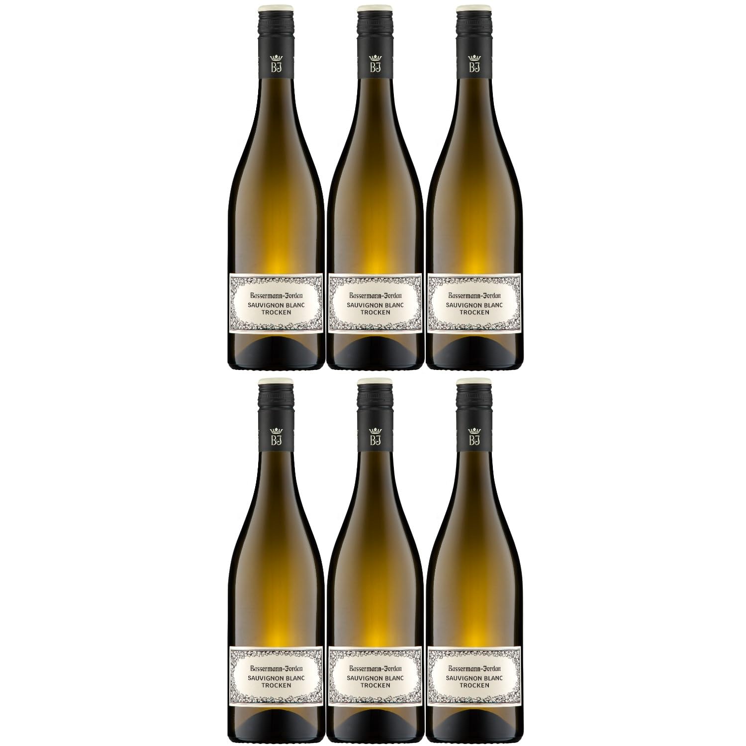 Bassermann-Jordan Sauvignon Blanc Weisswein Wein Trocken Pfalz Deutschland Inkl. FeinWert E-Book (6 x 0,75l)