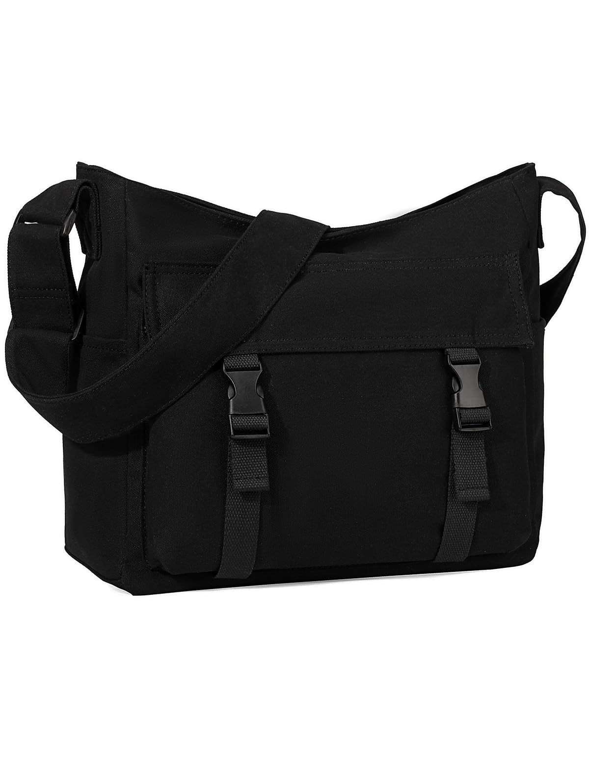 VASCHY Sac Bandoulière Femme, Grande Léger Poches Multiples Sacoche Messager en Toile Adolescent Sac à Main Besace pour Travail École Voyage Loisir