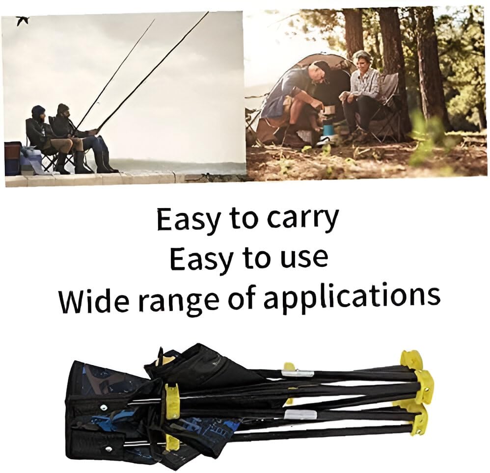 KNYUC MART Alloy Steel Outdoor Ultralight Portable Folding Chairs with Carry Bag Heavy Duty 100kgs. Capacity Camping Foldable Backpacking Chair (Medium Size) 71.1H x 41W x 41L (1 Pcs.)