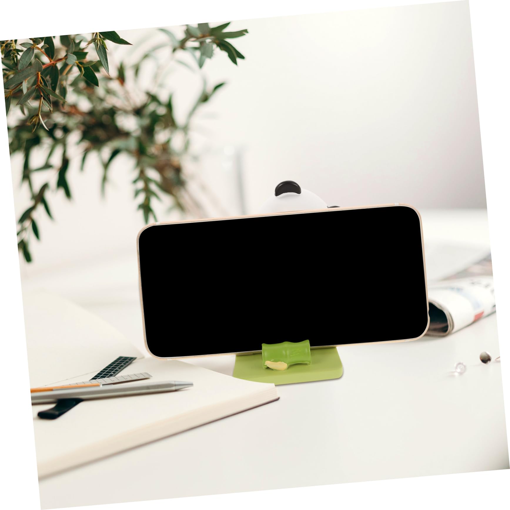 UKCOCO 5pezzi Supporto Per Telefono Panda Carino Porta Cellulare Da Scrivania Resina Design Compatto e Adorabile Per Decorazione Desktop Accessorio Pratico e Resistente Ottimo Per Uso