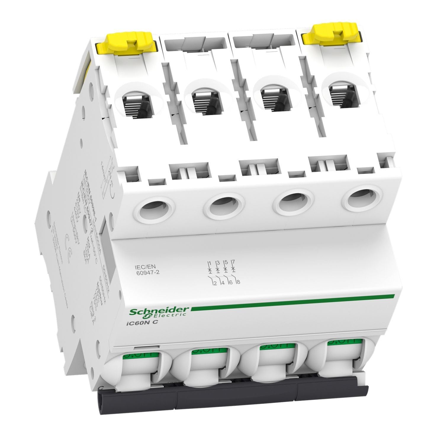 Schneider Electric a9 °F74420 IC60 N disjoncteur, acti9, courbure C, 4P, 85 mm Hauteur X 72 mm largeur X 78.5 mm profondeur, 20 A Courant, 50/60 HZ, Blanc