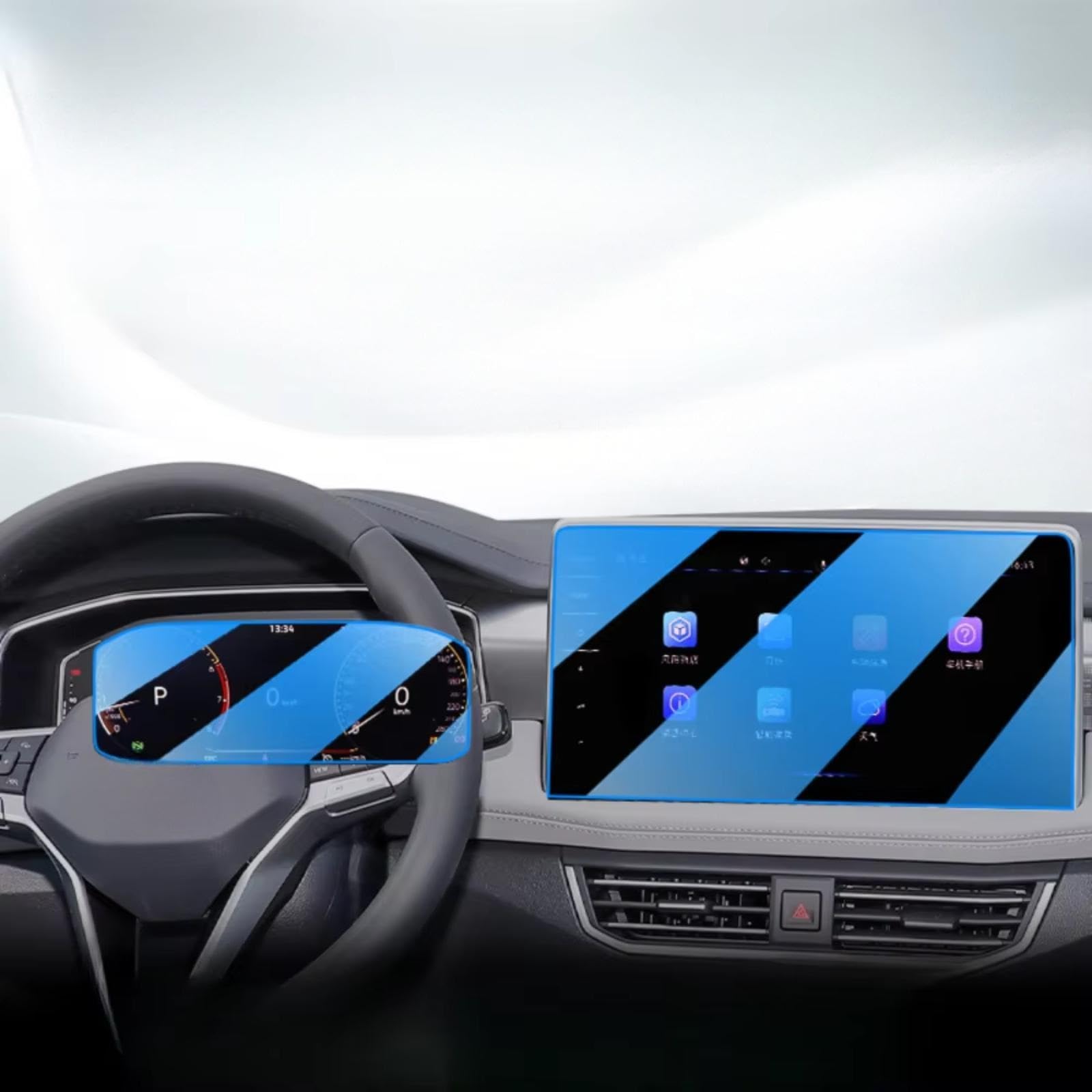 GPS Voiture Écran Film Film D'affichage Voiture Compatible Avec VW Pour Taos 2024-2025 Protecteur GPS De Voiture Navigation Media Center Film De Protection D'écran D'affichage(A)