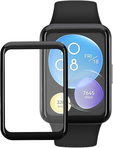kwmobile Protector de pantalla compatible con Huawei Watch Fit 2, 2 protectores de reloj inteligente antihuellas