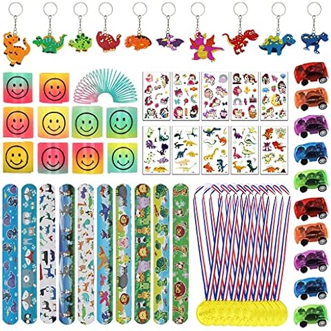 STHGDONA Party Bag Fillers for Kids, Halloween Party Bag Fillers, Stocking Fillers Lucky Dip Prizes for Kids Party Bags Medals, Tattoos, Slap Bands, Keychains for Birthday Gifts Party Favors Cover