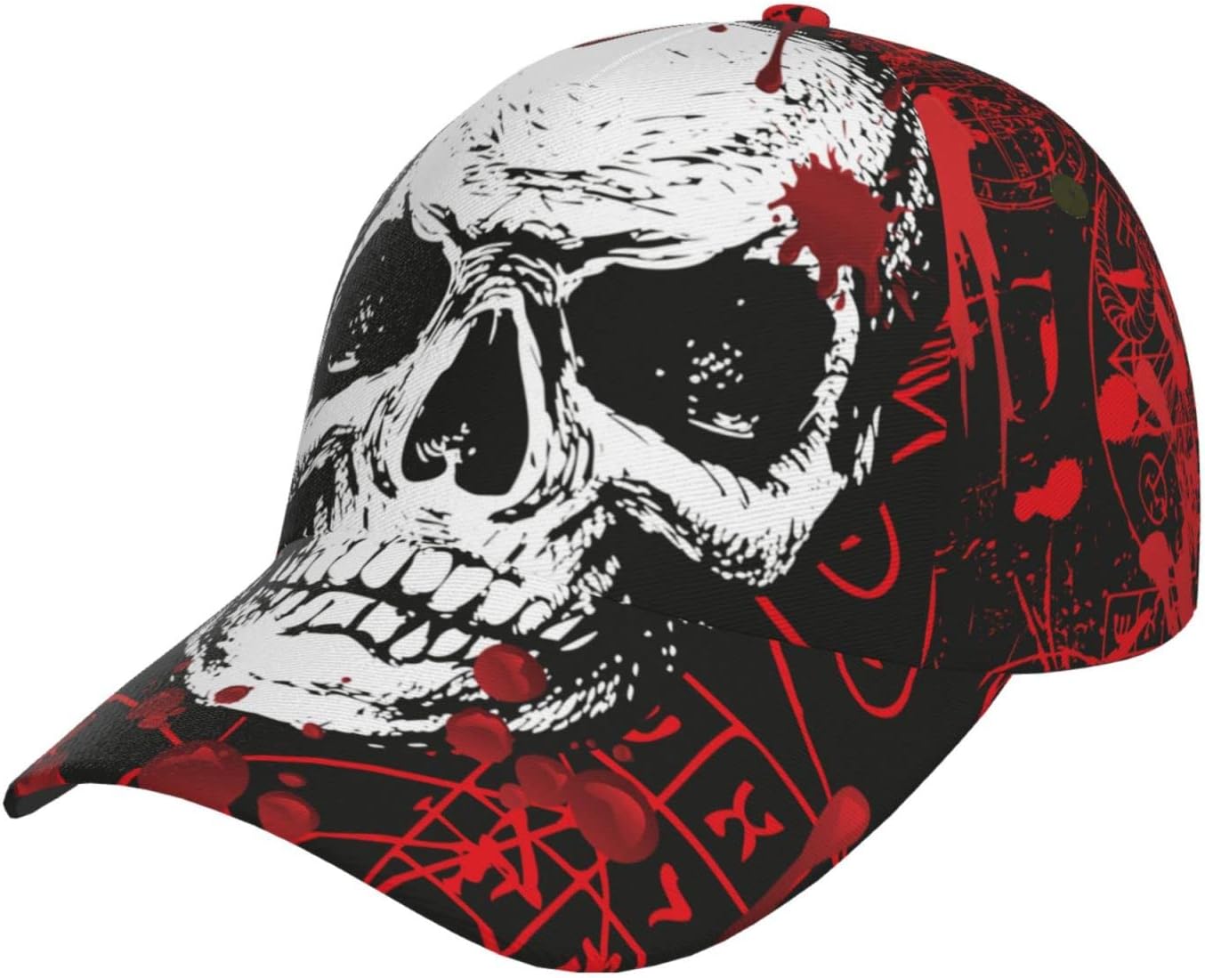 Skull Magic Abstract Baseball Cap Snapback Hats Adjustable Trucker Hat for Men Women