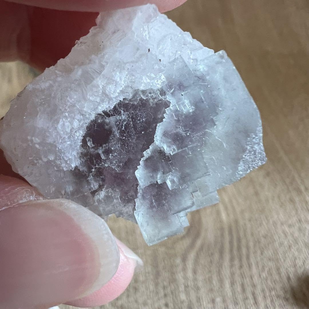 Amazon | 八面体＋六面体 フローライト 水晶 H20 共生 鉱物 標本 原石