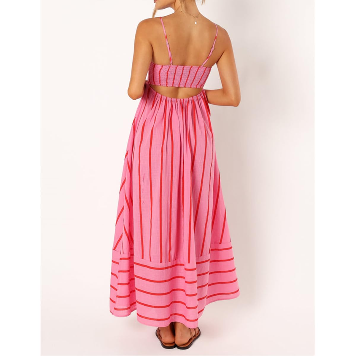 Geagodelia Maxi abito estivo da donna con spalline sottili prendisole da donna sexy vintage abiti lunghi casual fluidi abito da spiaggia Y2k vestiti estetici UK