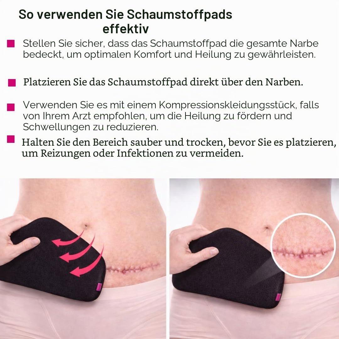 LIPOELASTIC KPAD – Hochwertiges Kompressionspolster für postoperative Unterstützung und Lymphödem-Behandlung (Schwarz, S-M)