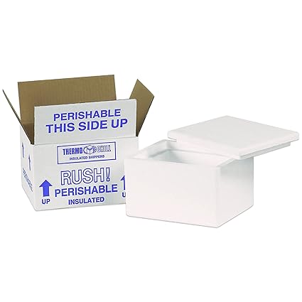 BOX USA B201C Insulated Shipping Kits, 6 x 4 1/2 x 3, White, 24/Case (Pack of 24)