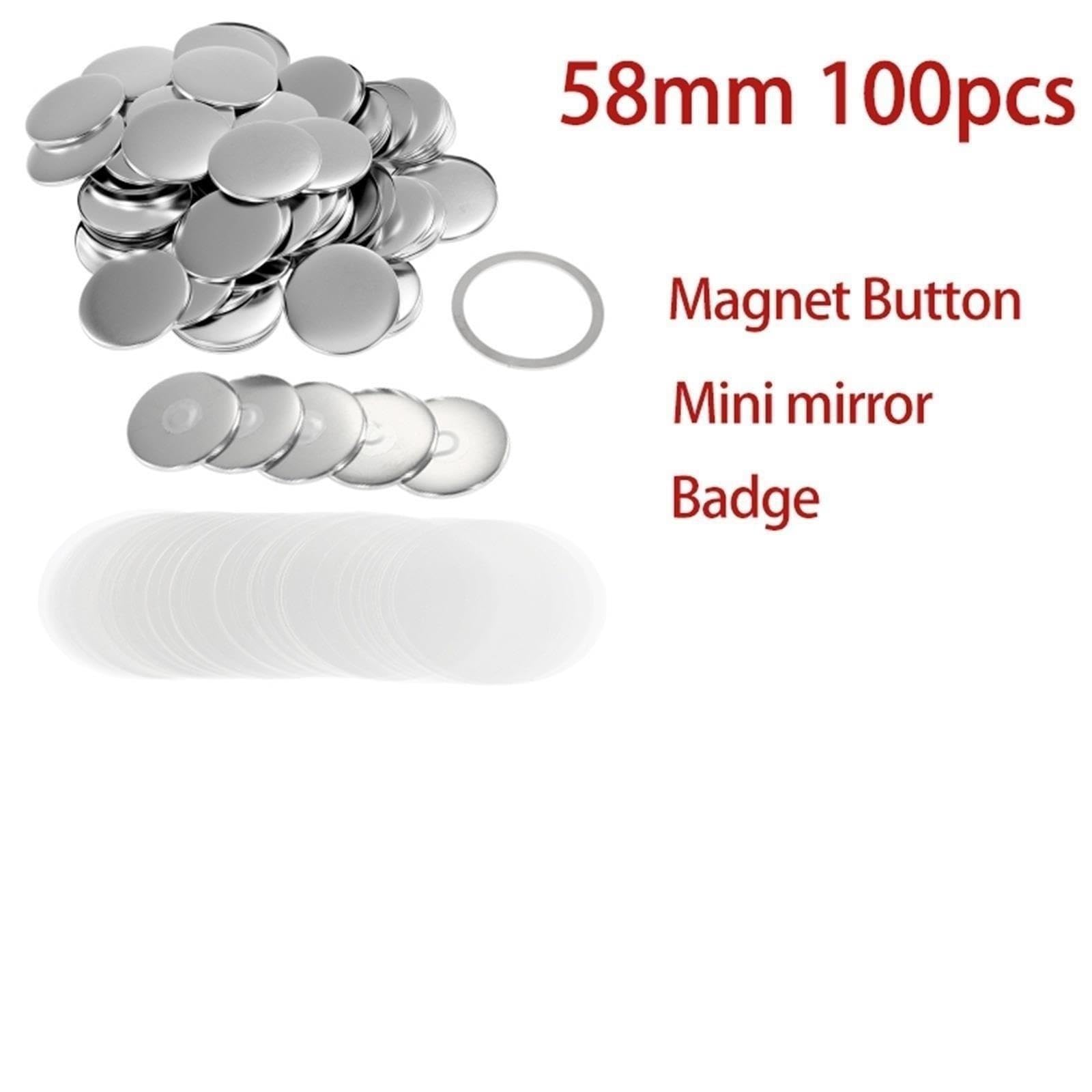 Material de insignia en blanco 58MM 100SET Pizarra blanca DIY