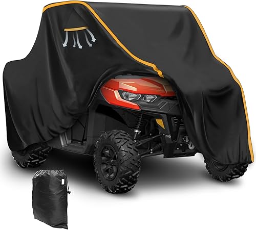Cubierta UTV Defender - StarknightMT mejorada de 2 plazas UTV Air Vent 420D cubierta compatible con Can Am Defender Commander RZR Ranger General