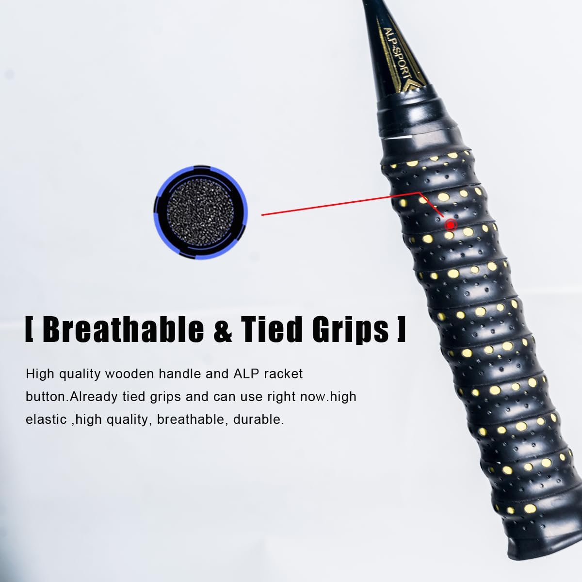 ALP-188 Air 10U G5 Super Light Professional Full Carbon Fiber Badminton Rackets Set of 2, Graphite Padel Badminton Racquets for Outdoor Backyard Sports Including 1 Carrying Bag