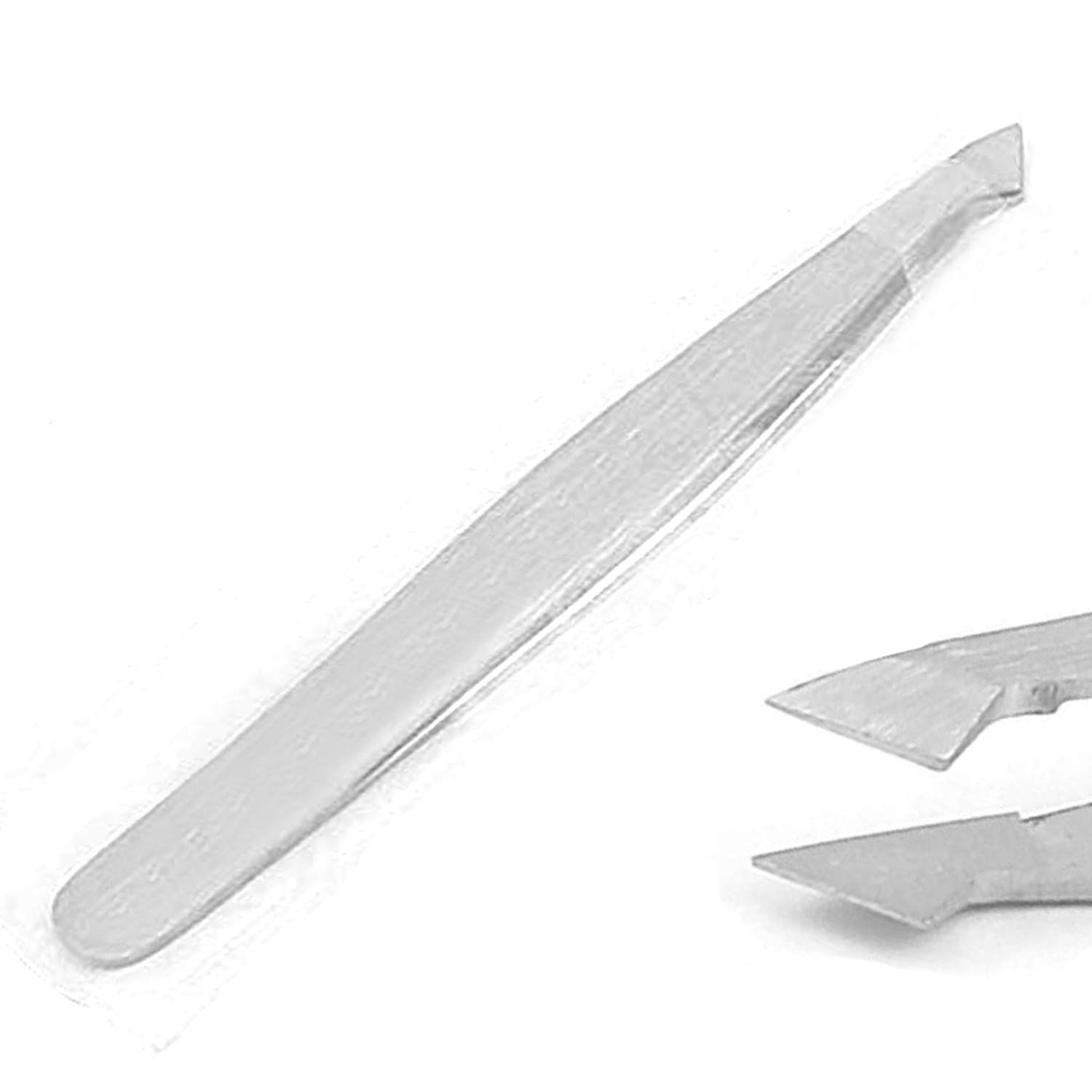 G.S Tweezers - Eyebrow Twin Tweezer - Slant Tip, Pointed Tip, German Grade Stainless Steel, Hair Plucking, Facial