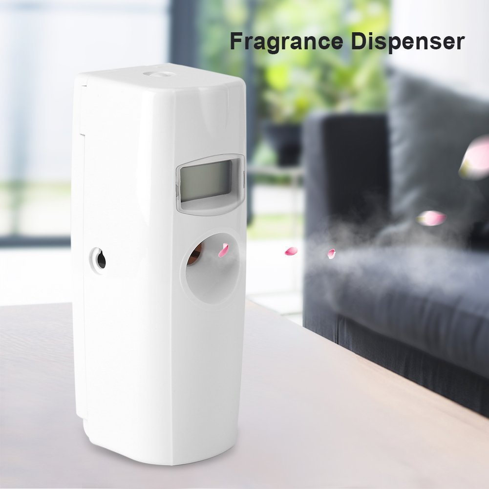 Mini dispenser di deodorante LCD Display auto profumo spray automatico per stanza ufficio (batteria non inclusa)
