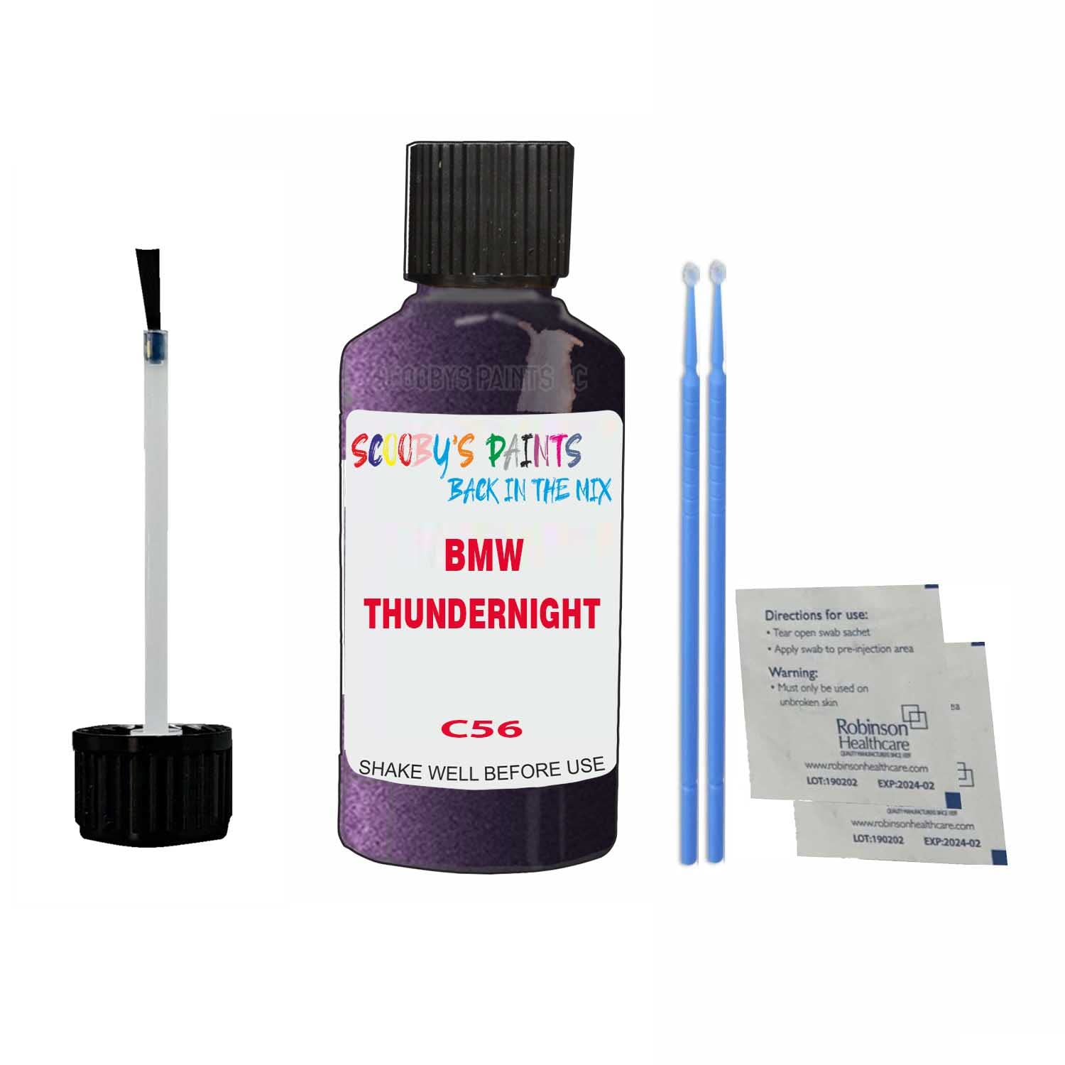 Scoobys Paints Back In The Mix Thundernight Touch Up Paint For Bmw 2 Series Coupe C56 2020-2022 30Ml Bottle Brush Scratch Stone Chip Repair Pen