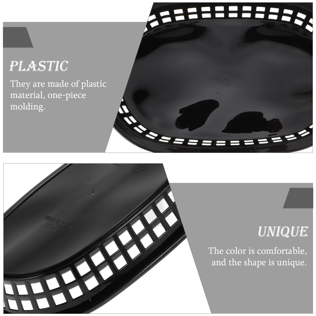 Cestini ovali per alimenti da fast food, in plastica, per hot dog