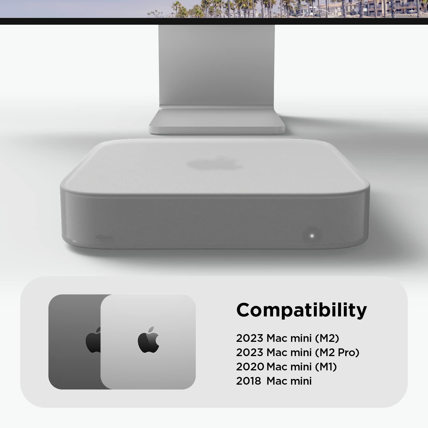 elago Mac Mini Case Compatible with Mac Mini M2, M2 Pro 2023 / Mac Mini M1 2020 / Mac Mini 2018 (Dark Grey) - Precise Cutout, Shock Resistant,