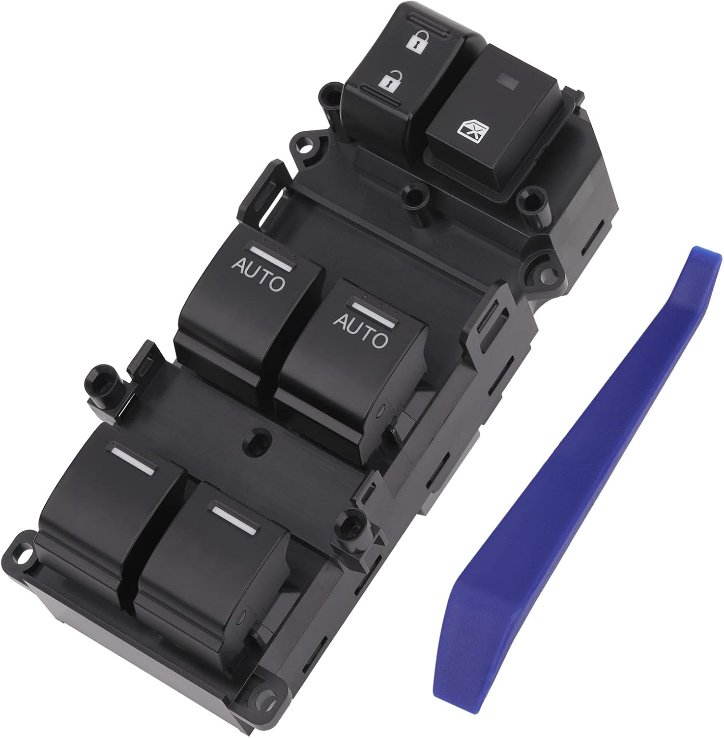 Obaee Master Window Switch Power Control Button Compatible with Honda Accord EX/EX-L 2008-2012, Replacement OEM 35750-SZA-A31 Double Auto White Light