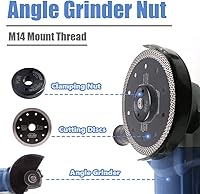 Vista 3 de Mesee Tuerca de sujeción para amoladora angular de rosca M14, reemplazo de tuerca de liberación rápida, brida de retención de bloqueo rápido, cierre