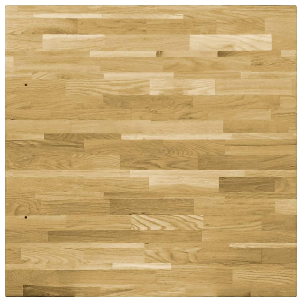 Mobili,Accessori da tavolo,Piani d'appoggio,Piano d'appoggio in legno di quercia massello quadrato 44 mm 80x80 cm