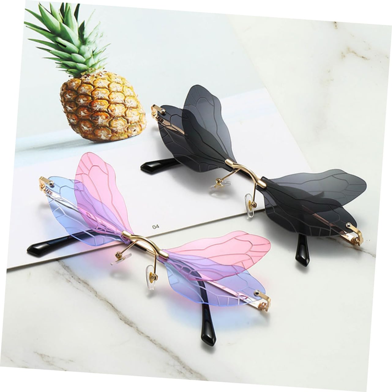 TOVINANNA Sunglasses 4 Irregular Glasses Shades for Party Wedding Costuming Year-round