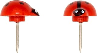 K3T - Puntine per bacheca, motivo: coccinella, confezione da 30