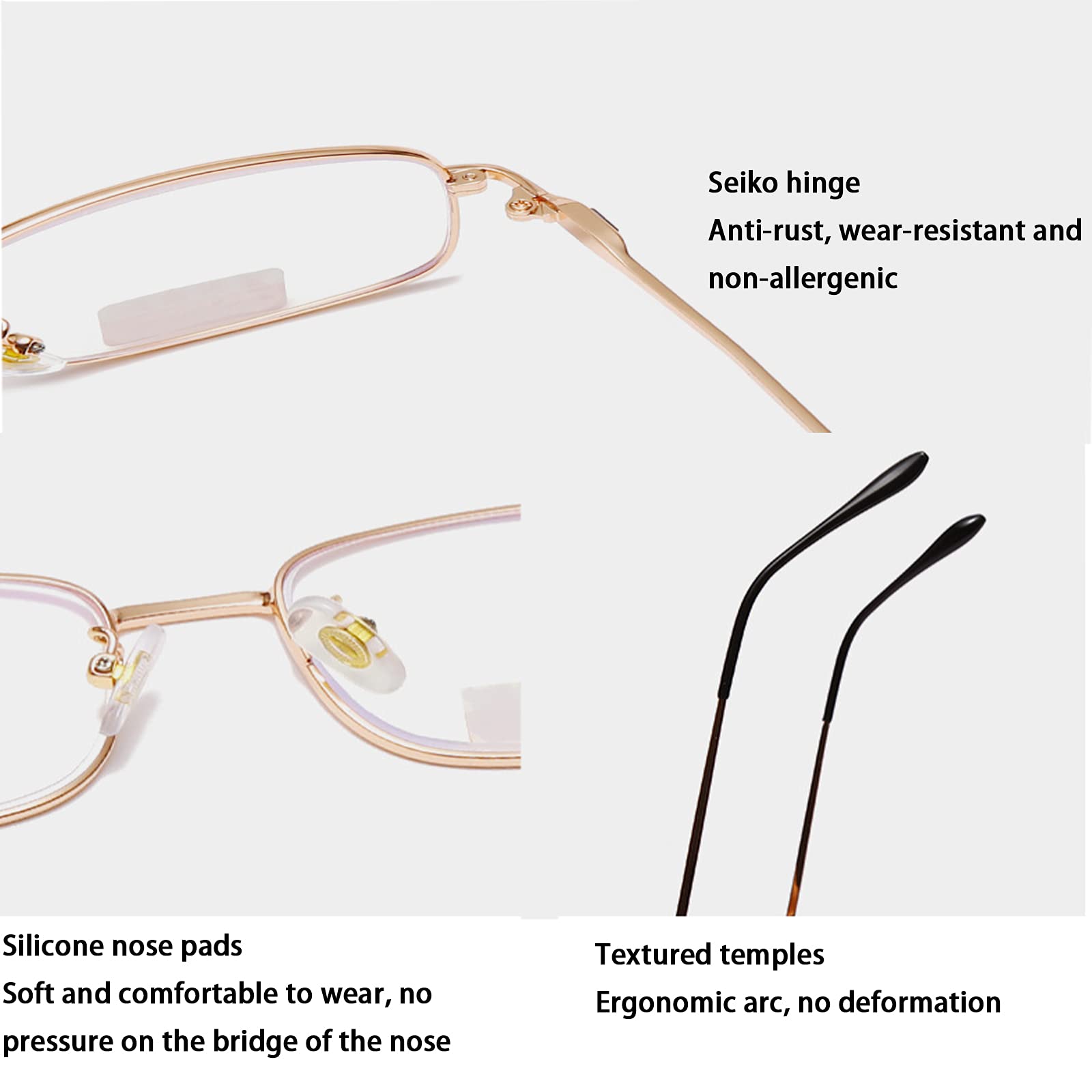 2 Sztuk Blokowanie komputerów UV Okulary Komputery Komputerowe Okulary Przenośne Pomoc Czytanie Okulary do czytania dla gładkiej i eleganckiej konstrukcji,+400