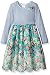 Bonnie Jean Girls' Knit to Floral Embroidered Scallop Dress