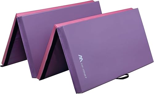 Miniatura 3 de M HI-Mat - Esterilla de gimnasia (4 x 8 x 2 pulgadas)  4 x 10 x 2 pulgadas, estera plegable para ejercicios de aeróbic, esteras gruesas para estirar