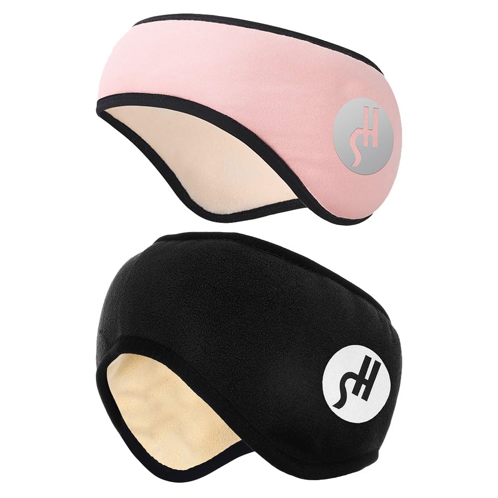 2pcs Soundproof Sleeping Earmuffs Ear Warmer Sleeping Eye Mask Headband Adjustable Noise Cancelling Makeup Headwear