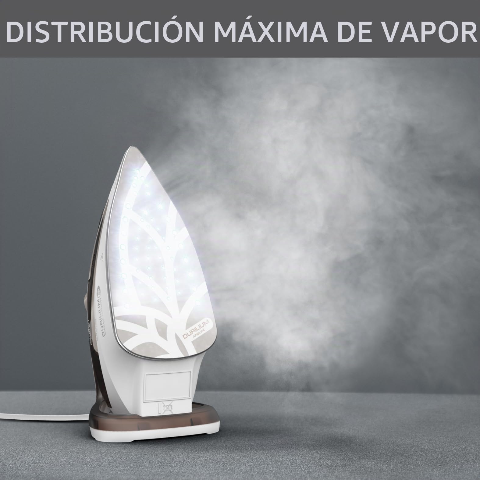 Tefal FV5780 Easygliss Eco - Plancha de vapor (2800 W, 240 g/min, vapor automático, 50 g/min, vapor vertical, suela Durilium AirGlide, 88% reciclable, mocha/blanco)