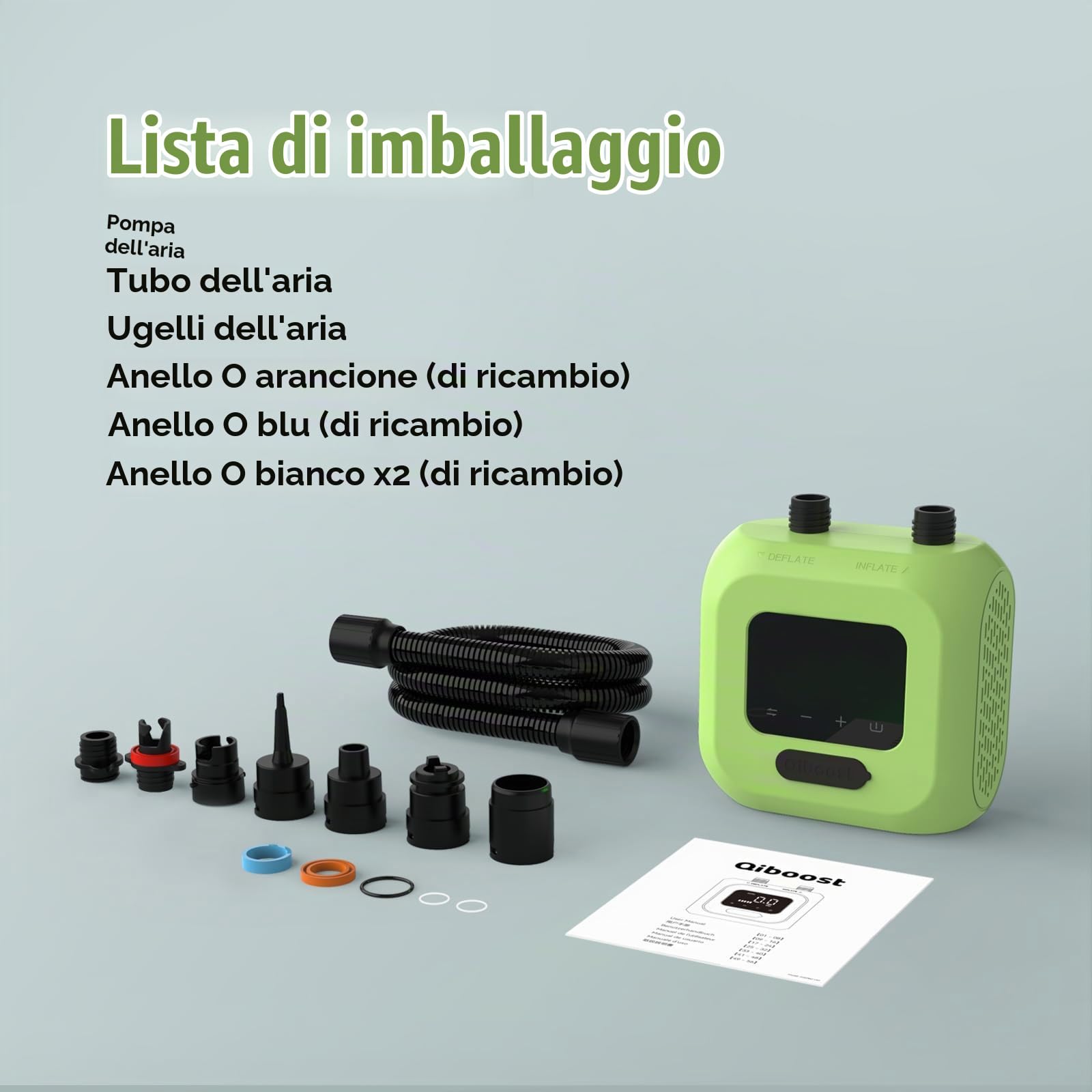 Pompa SUP ricaricabile, 20PSI alta pressione doppio stadio