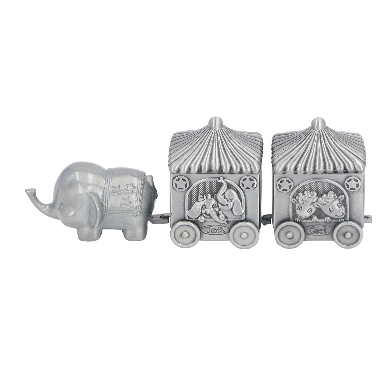 Juego de Caja de Recuerdos de Elefante con Primer Diente y Rizo, Recipiente Organizador de Hadas para Dientes de bebé, Soporte para Latas de Caja de Dientes para Niños, Regalos