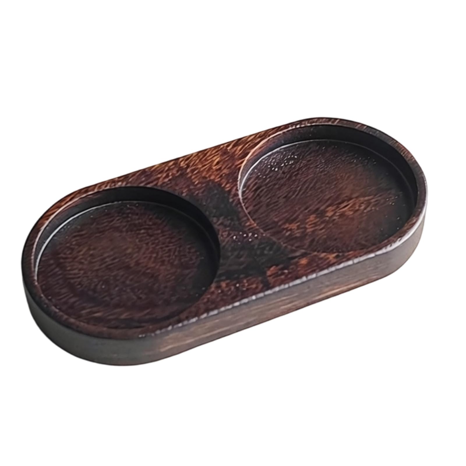 Shntig Practical Wood Salts and Pepper Mill Tray Wooden Kitchen Tool Tray with Nonslip Base Grinders Accessories Peanut Wood