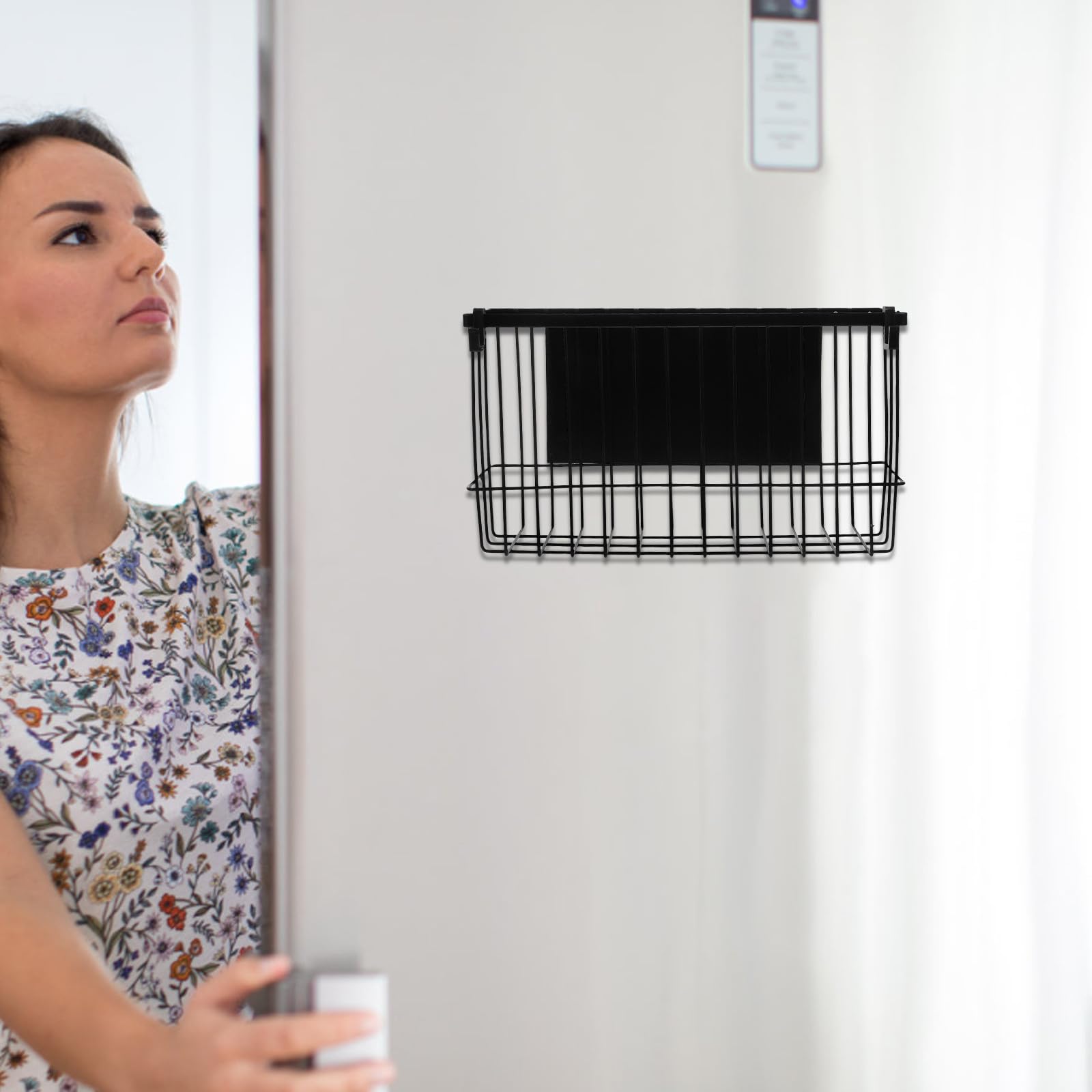 DOITOOL Organizador Magnético para Refrigerador Negro de Hierro Resistente