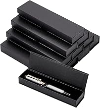 BENECREAT 10pcs Black Ballpoint Pen Gift Box Magnetic Closure Cardboard Long Necklace Case for Watch Pen Necklace Bracelet