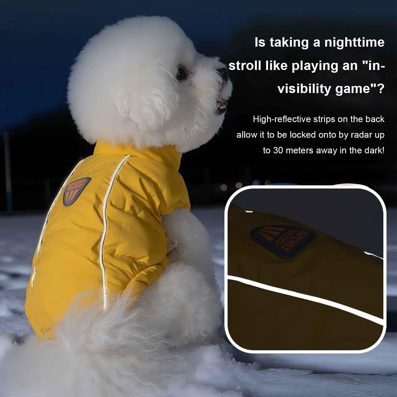 Piumino per Cani Caldo, Cappottino Cane Invernale, Giubbotto Cane Inverno con Foro per Imbracatura E Strisce Riflettenti, per Cani Piccola,Viola,3XL