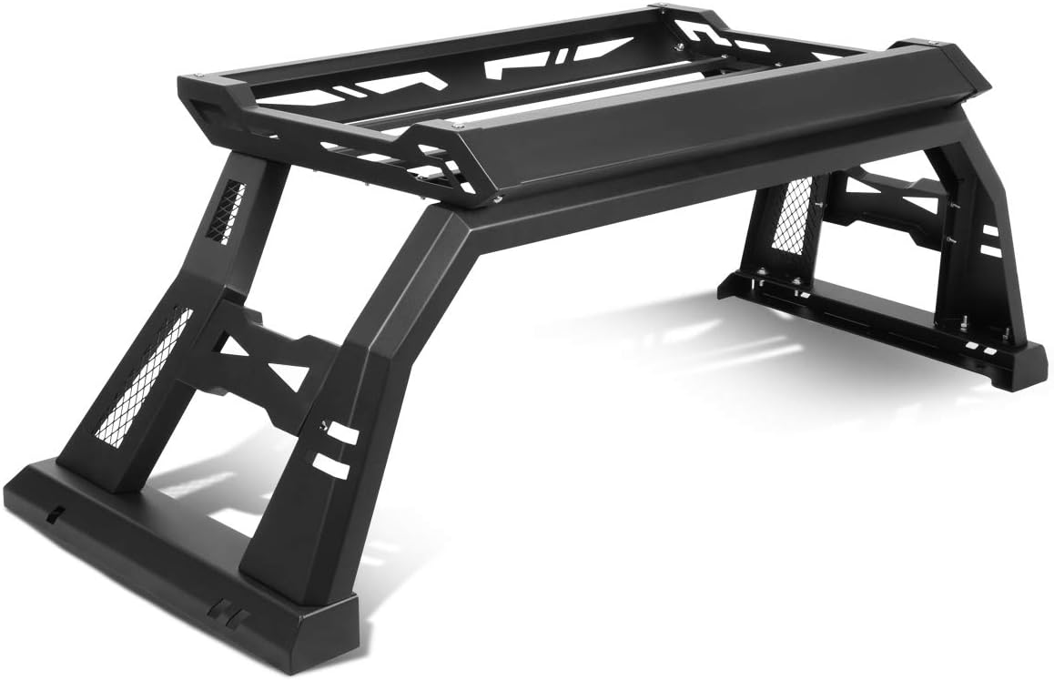 DNA MOTORING TCRB-006 Heavy Duty Truck Bed Roll Bar w/Luggage Carrying Storage Cargo Box Compatible with 05-20 Tacoma