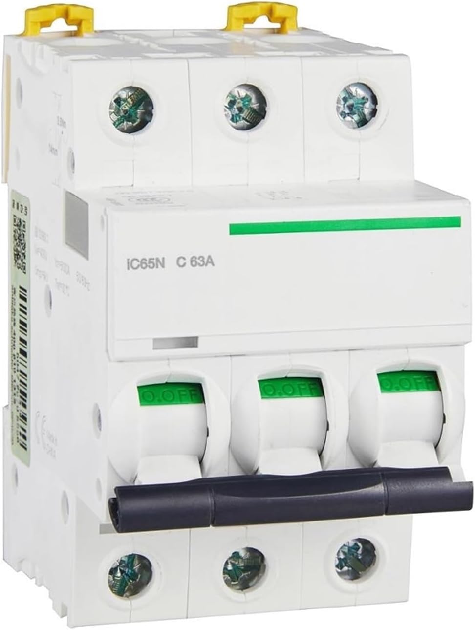 IC65N C- Shape 3P 63A 400VAC 50/60Hz Power Distribution Protection Thermal Magnetic Type Small Circuit Breaker Rail Mounting